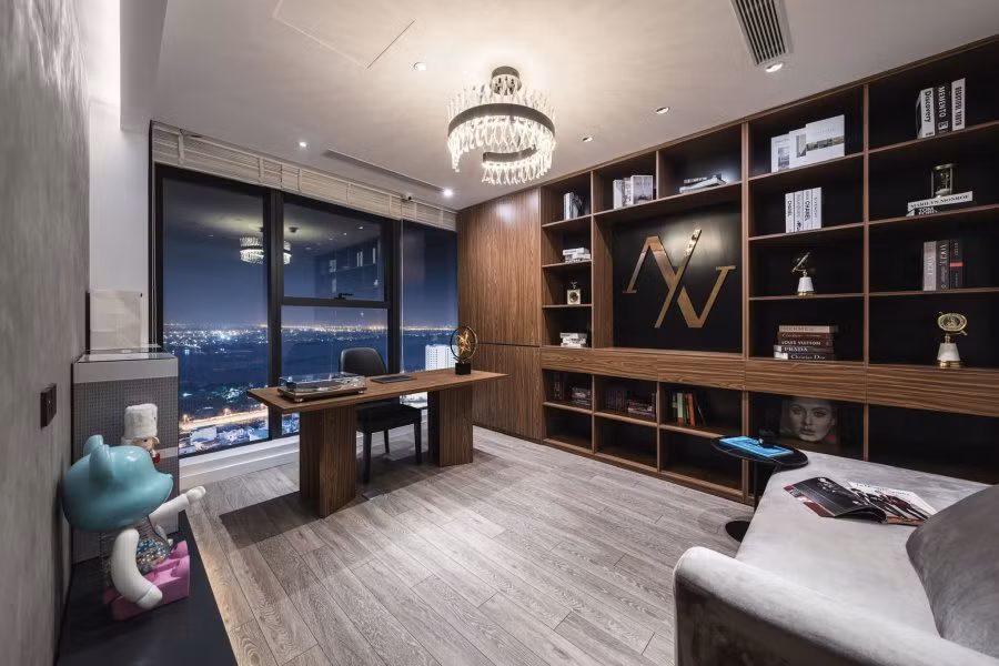 Ngam nhin can ho penthouse dam chat nghe thuat ngay giua long Ha Noi-Hinh-9