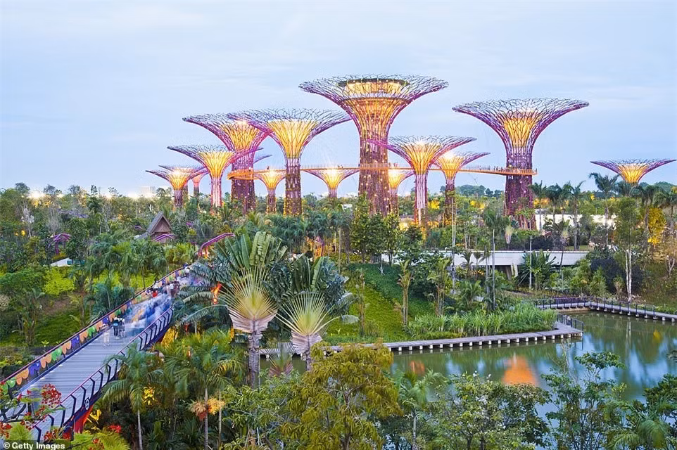 Gardens by the Bay ở Singapore là một công viên đô thị có 18 “siêu cây” đặc biệt.