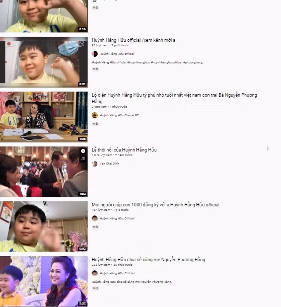 Loat kenh Youtube gia mao con trai ba Phuong Hang-Hinh-6