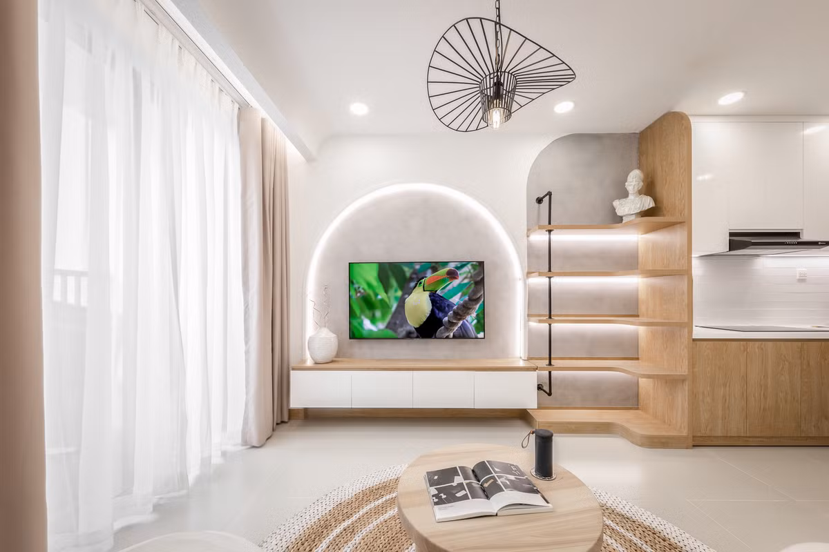 Can ho 70m2 dep nhu mo voi nhung duong cong mem mai-Hinh-2