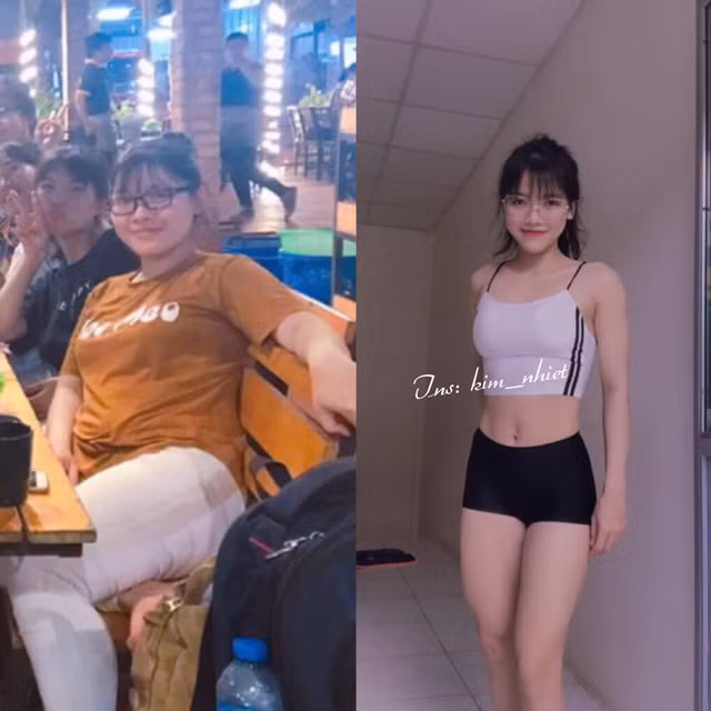Kim Nhiệt đã từng bị dị nghị là "chửa hoang" khi ngoại hình lên đến 65kg. Rơi vào trạng thái căng thẳng, cô đã từng tìm đến giảm cân bằng thuốc nhưng không hiệu quả. Sau đó, cô quyết định tập gym để mong muốn có một thân hình thon gọn như bao cô gái khác. Khi vóc dáng đã đạt được như mong muốn, cô vẫn áp dụng chế độ ăn uống khoa học và tập luyện thường xuyên để tăng cường sức khỏe.