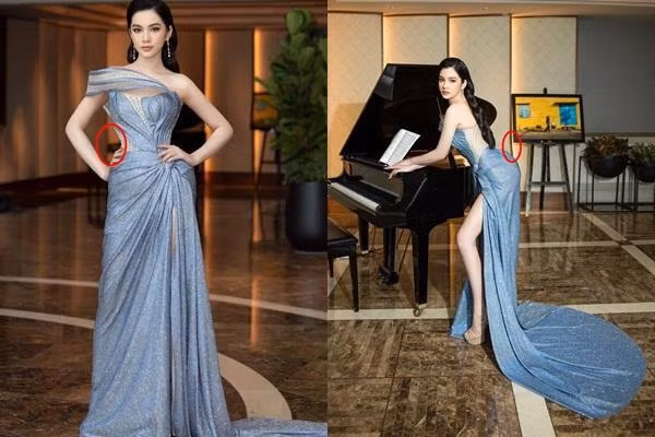 Trước đó, Cẩm Đan từng nhiều lần bị gọi tên trong hội gái đẹp có khả năng "bóp méo" vạn vật. Khi thì cô nàng bóp mặt hơi lố khiến khung cửa cũng "oằn mình" theo, lúc thì cô nàng lại lo chỉnh eo thon đến mức quên để ý các vật dụng phía sau.