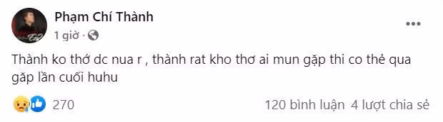 Ca si Pham Chi Thanh muon gap moi nguoi lan cuoi