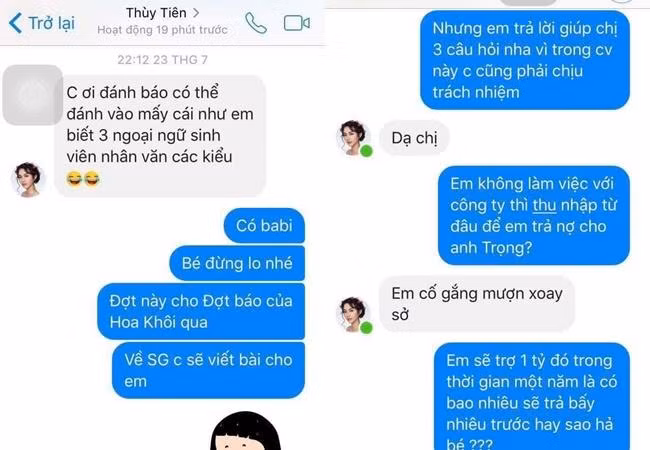 Chi gai Dang Thu Thao tung tin nhan no nan voi Thuy Tien?-Hinh-2