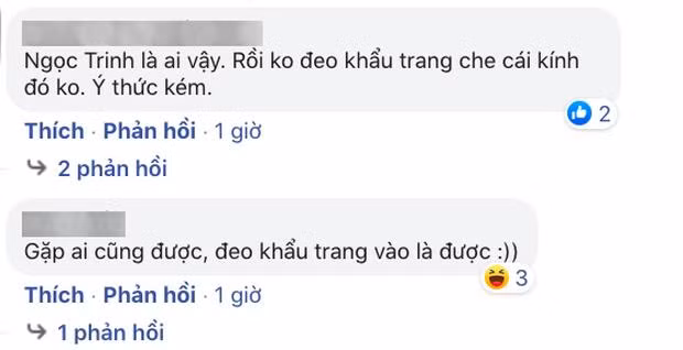 Không rõ việc Ngọc Trinh thực sự quên khẩu trang, hay chỉ bỏ ra khi ghi hình nhưng hành động này thực sự khiến người đẹp nội y mất điểm trong lòng người hâm mộ.