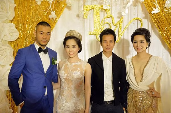 Trước đây, trong đám cưới của Quỳnh Nga "cá sấu chúa" với Doãn Tuấn, chiếc váy xẻ sâu gần đến rốn để khoe vòng một của Giáng My cũng bị chê tới tấp.