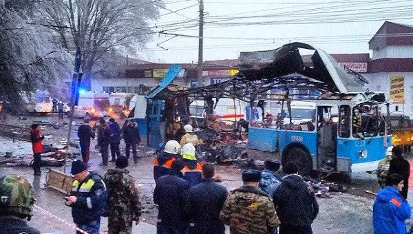 Hiện trường vụ đánh bom xe điện tại Volgograd sáng 30/12/2013