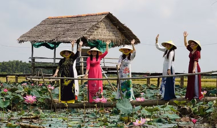 Check in diem ngam sen tuyet dep o Dong Thap dip nghi le