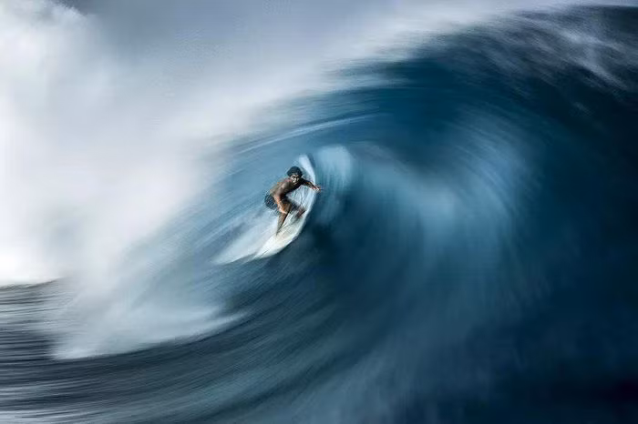 Ảnh của Ben Thouard, người chiến thắng hạng mục “Nhiếp ảnh gia phiêu lưu trong năm” (Adventure Photographer of the Year) tại cuộc thi Ocean Photographer of the Year 2021 (Nhiếp ảnh gia đại dương năm 2021)