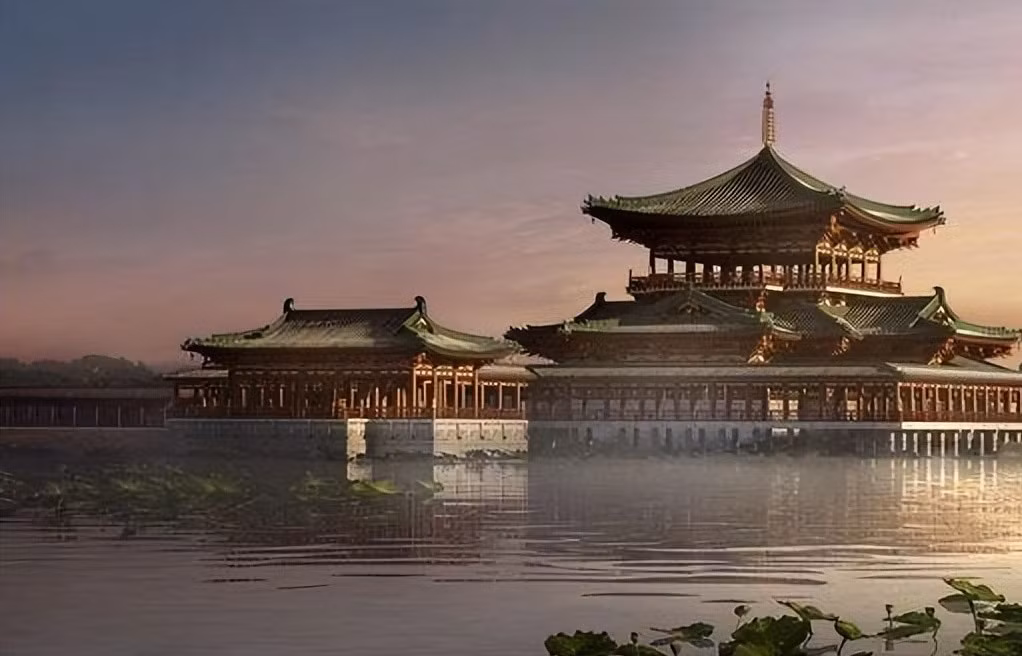 br/> Cả khu cung điện có thể được chia làm hai bộ phận: tiền triều và nội đình. Tiền triều được sử dụng chủ yếu cho các buổi triều hội. Nội đình chủ yếu phục vụ cho nhu cầu cư trú và thưởng lãm. Cửa chính của Cung Đại Minh là Cổng Đan Phượng kết nối với trục đường chính rộng 176m. 