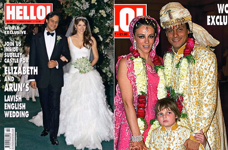 Ngôi sao Anh quốc Elizabeth Hurley và doanh nhân giàu có người Ấn Độ Arun Nayar nên vợ nên chồng trong đám cưới xa hoa 2,5 triệu USD và kéo dài từ ngày 3/3 đến 9/3/2007.