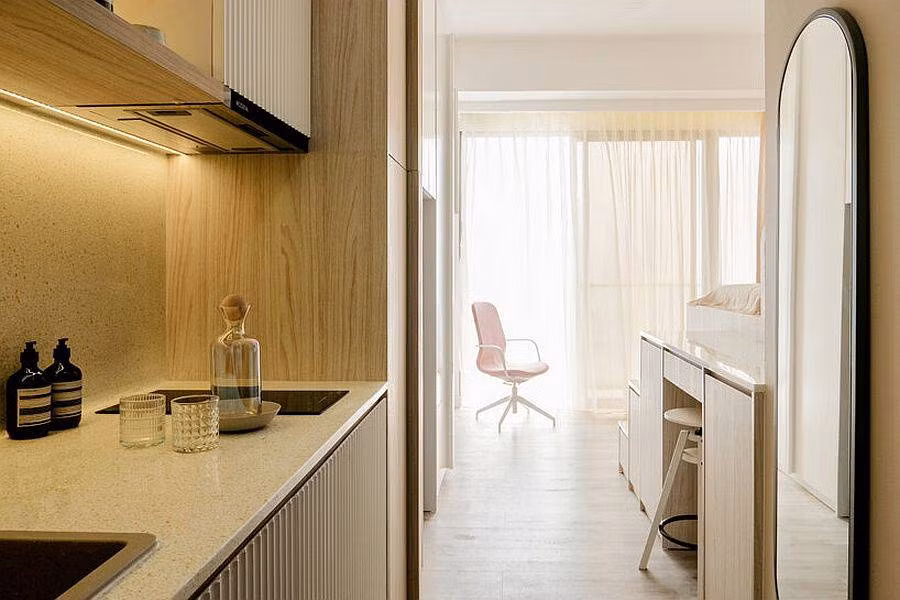 Can ho mini chi 25m² gay nghien voi loi thiet ke thong minh-Hinh-8