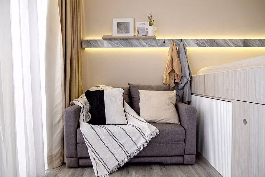 Can ho mini chi 25m² gay nghien voi loi thiet ke thong minh-Hinh-4