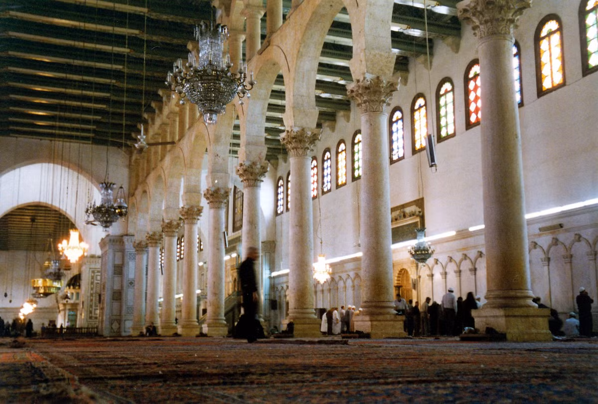 Trong thánh đường Hồi giáo Umayyad ở Damascus.