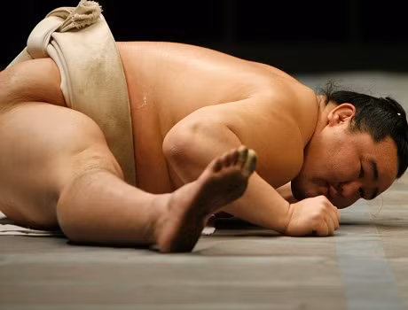 Các đấu sĩ Sumo trước khi lên tới đỉnh cao được vỗ béo để tăng cân liên tục từ khi 15 tuổi tới khi giải nghệ. Bên cạnh đó họ cũng phải luyện tập với cường độ cao các thế, miếng võ mới mong có thể hạ gục đối thủ... Ảnh Viettime