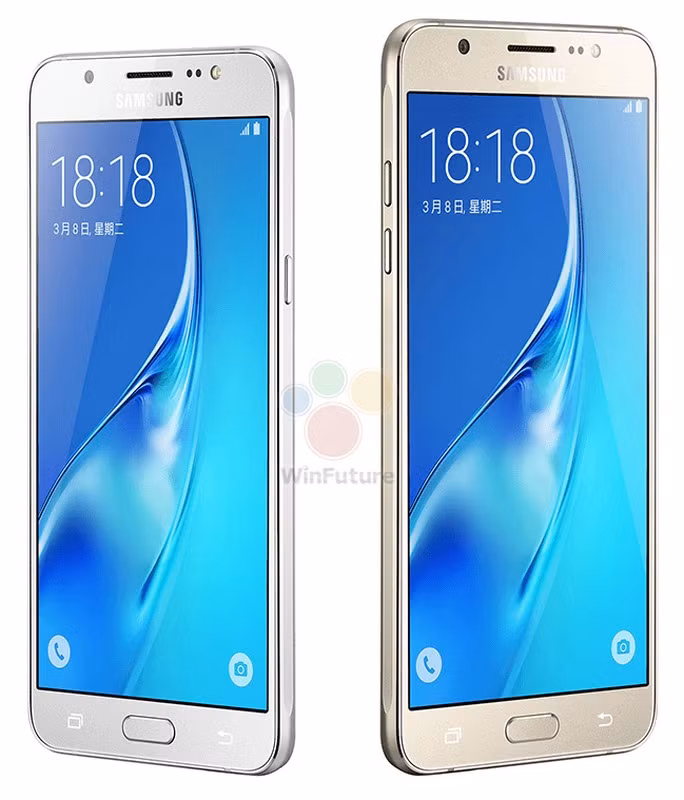 Ngoài khác nhau về kích thước thì điện thoại Samsung Galaxy J7 2016 và bản J5 2016 xuất hiện trước đó không có gì khác nhau về thiết kế.