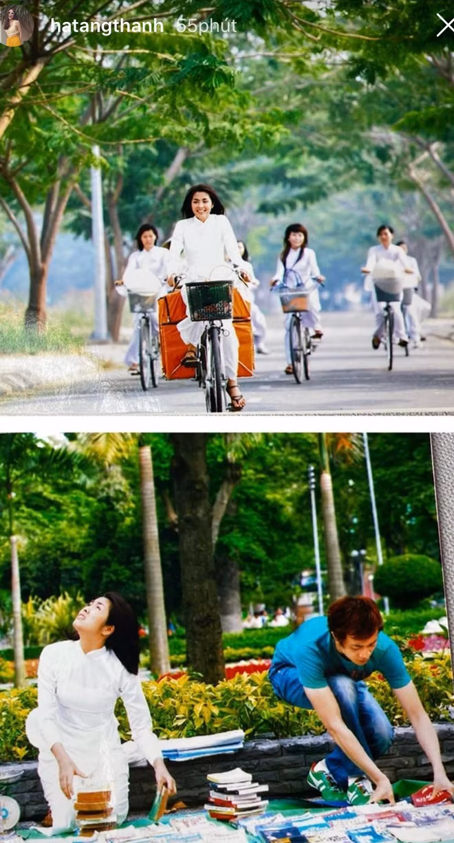 Ôn lại kỷ niệm với loạt ảnh từ 12 năm về trước, Tăng Thanh Hà chia sẻ rằng bé Chloe - con gái của cô đã ngồi buồn bã khi nhìn những bức hình mẹ khóc. "Trúc hồi này đã 2 đứa rồi", cựu diễn viên tâm sự.