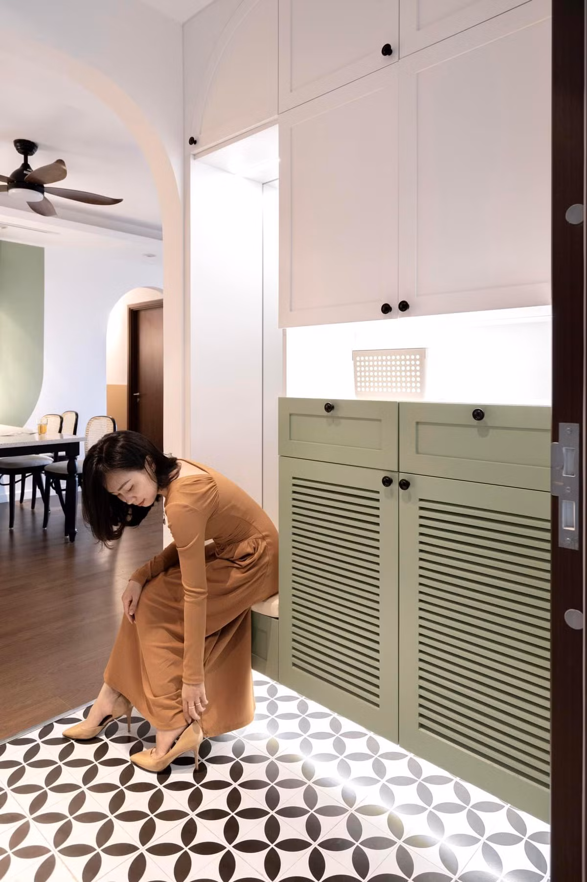 Căn hộ xanh bơ dịu dàng, đường nét thiết kế bắt mắt ảnh 4