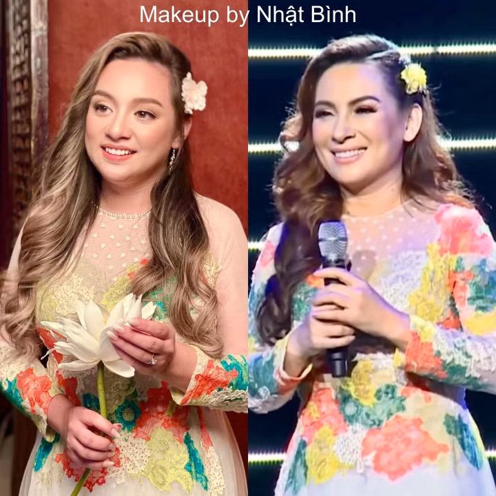 Con gai Phi Nhung gay xuc dong khi trang diem giong het me