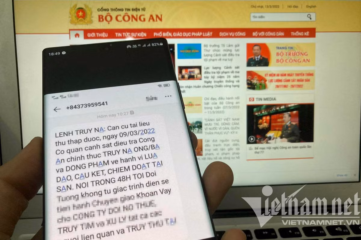 Dân hoảng hốt nhận 'lệnh truy nã' qua tin nhắn, Bộ Công an cảnh báo ảnh 1
