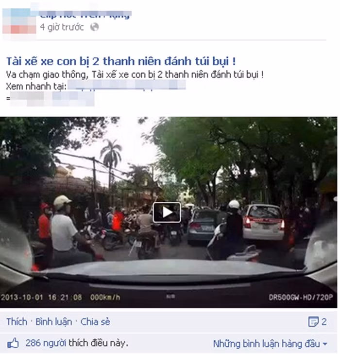 Đoạn clip được một Fanpage của Facebook đăng tải lên mạng tối qua. (Ảnh chụp từ Facebook).