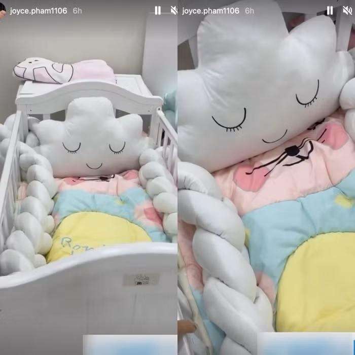 Ái nữ Minh Nhựa khoe phòng ngủ chuẩn bị cho 'công chúa' sắp chào đời Ai nu Minh Nhua khoe phong ngu chuan bi cho 'cong chua' sap chao doi