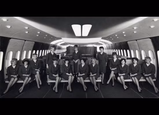 Đồng phục của United Airlines vào đầu thập niên 1970.
