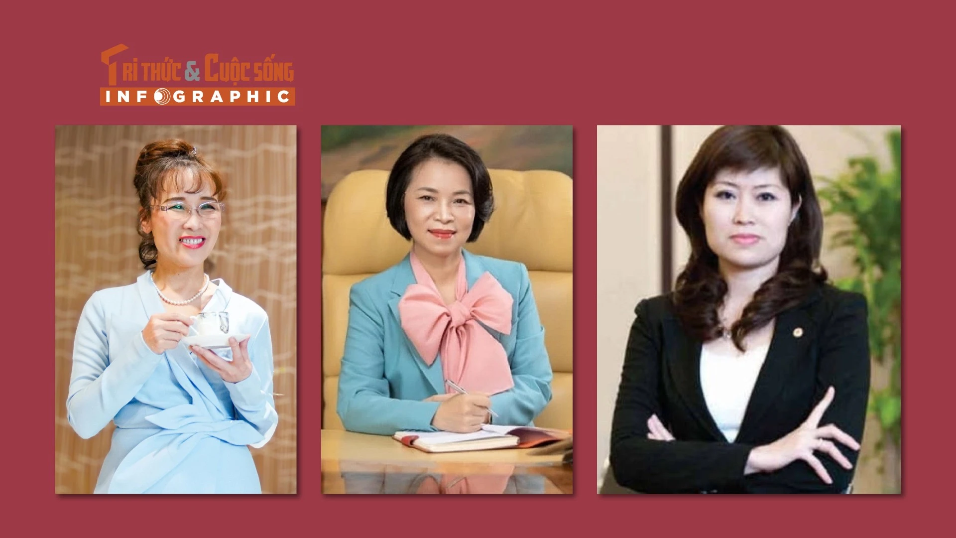 [INFOGRAPHIC] Chân dung 3 nữ tỷ phú USD của Việt Nam 