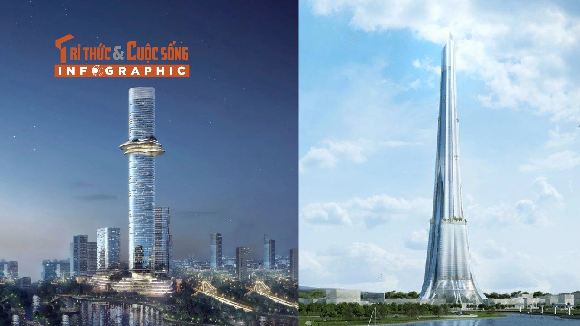 [INFOGRAPHIC] 2 siêu tháp sắp soán ngôi Landmark 81 