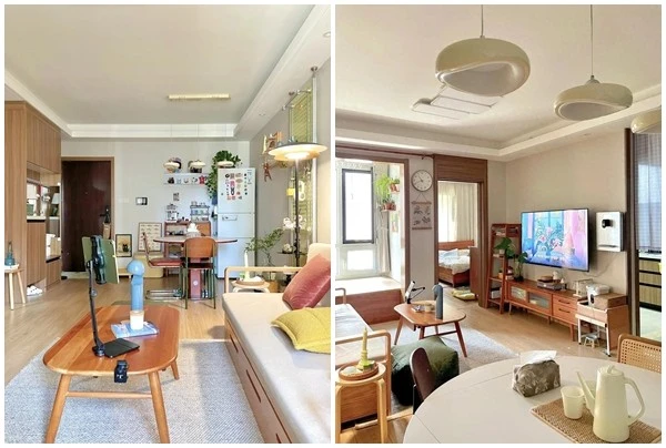 Cận cảnh căn hộ cũ 45m² 'rộng thênh thang' khiến mạng xã hội trầm trồ 