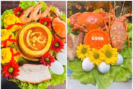 Mâm cỗ vài trăm ngàn đồng 'lên kệ' phục vụ ngày vía Thần Tài