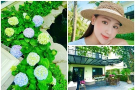 Biệt thự ngập hoa đẹp mê mẩn của "sao nữ giàu nhất miền Bắc"
