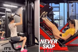 Chăm tập gym, hot girl Tăng Mỹ Hàn body vẫn vạn người mê