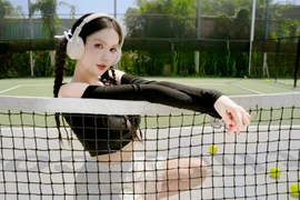 Ngọc Trinh đến sân pickleball khoe visual cực slay