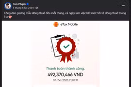 Tiktoker Tun Phạm nộp thuế gần nửa tỷ đồng gây xôn xao