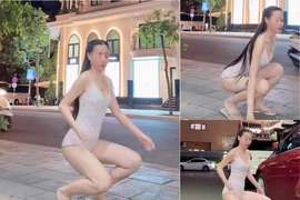 Đu trend nhặt đồ cô gái diện trang phục "quá phản cảm"
