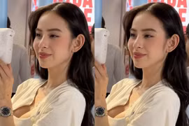 Hương Liên lộ diện ngoài đời sau đám hỏi với chồng thiếu gia