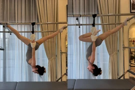 Chu Thanh Huyền khoe vóc dáng, tập pilates "độ body" 