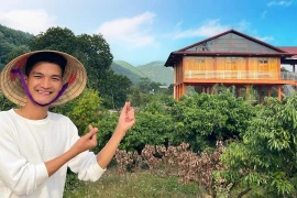 Cận cảnh ngôi nhà ốp 8.000 thanh gỗ Mạc Văn Khoa tặng bố mẹ