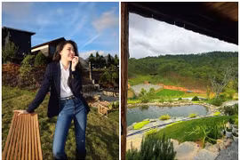 Cơ ngơi đẹp như tiên cảnh của Hoa hậu Bùi Quỳnh Hoa