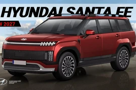 Xem trước Hyundai SantaFe 2027 - thiết kế táo bạo, hiện đại
