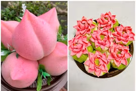 Rầm rộ rao bán bánh bao đào tiên, bánh bao hoa sen trước Rằm tháng 7