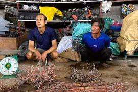 Bắt giữ hai đối tượng trộm cắp dây điện trị giá gần 193 triệu đồng