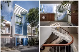 Nhà phố với mặt tiền chuyển động như dòng nước chảy