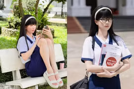 "Nữ hoàng nội y" Ngọc Trinh trở về cấp 3 với hình ảnh trong trẻo