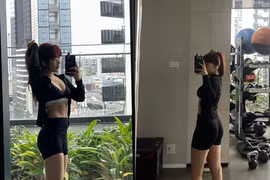 Bảo Hân Helia khoe body "vạn người mê" tại phòng gym