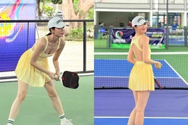 "Nữ hoàng nội y" Ngọc Trinh khoe vóc dáng thể thao trên sân Pickleball