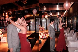 Louis Phạm diện váy bó sát, bạn trai Việt kiều lộ "bàn tay hư"