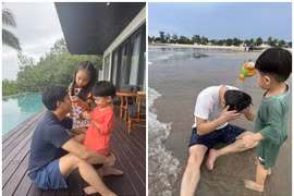 Ảnh đời thường giản dị khó tin của Cường Đô La bên các con