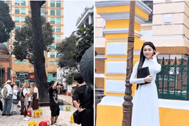 Lọ Lem khiến khách Tây dụi mắt nhìn 100 lần khi diện áo dài trắng nữ sinh